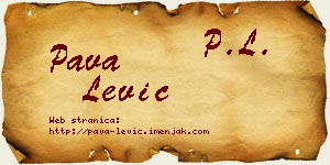 Pava Lević vizit kartica
